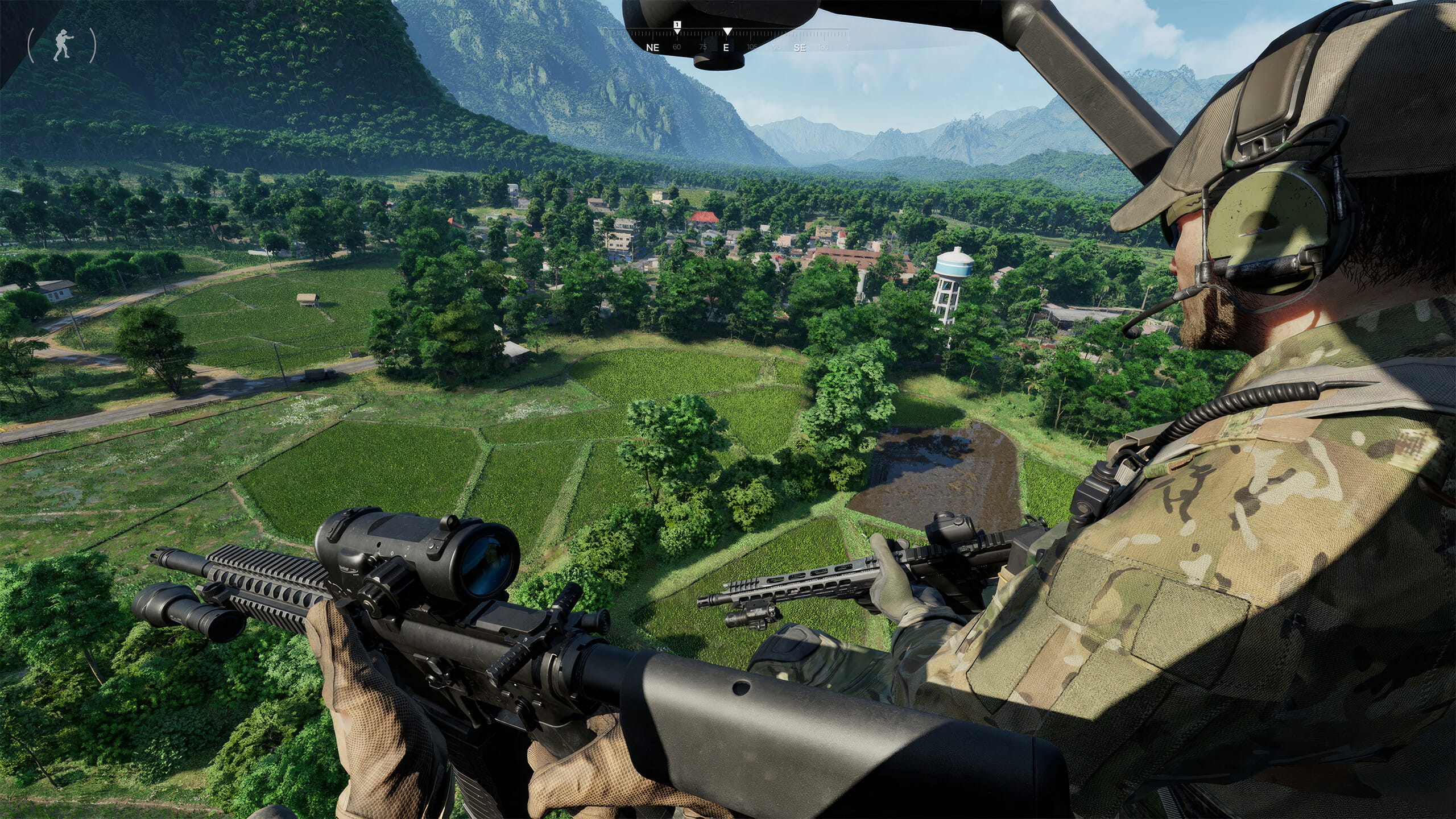 SideEye overlay in Gray Zone Warfare gameplay showing team coordination